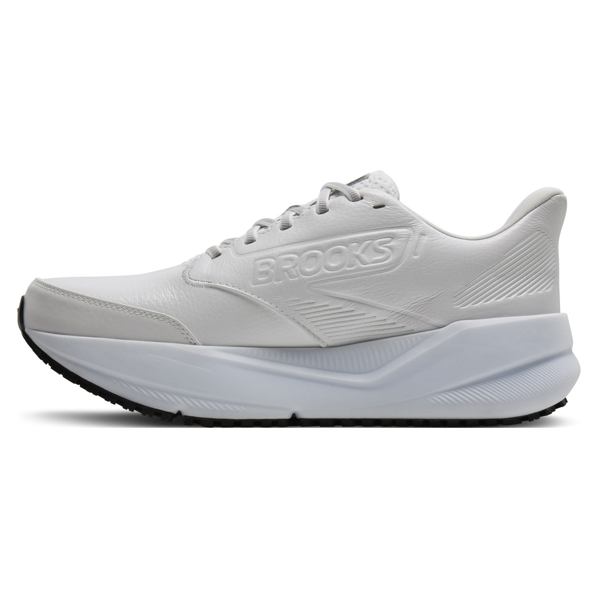 Brooks Ghost Max 4 Slip Resistant - Mens Walking Shoes - White/White - image 3