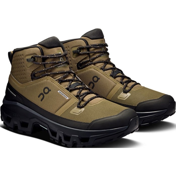 On Cloudrock Mid Waterproof - Mens Hiking Shoes - Hunter/Black