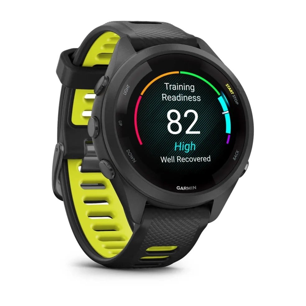 Garmin Forerunner 265S - AMOLED GPS Running Smartwatch - Black/Amp Yellow
