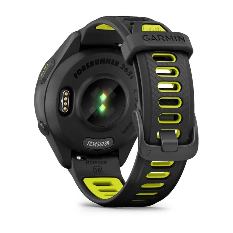 Garmin Forerunner 265S - AMOLED GPS Running Smartwatch - Black/Amp Yellow