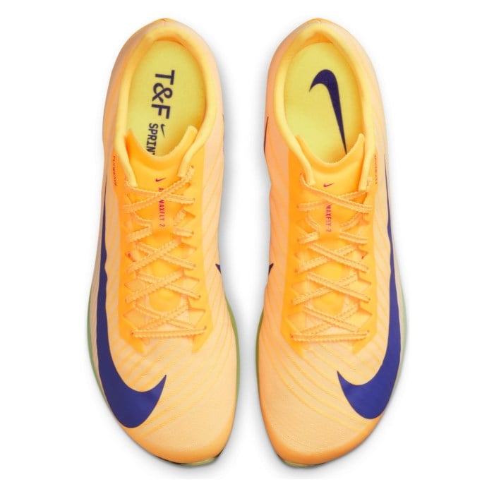Nike Air Zoom Maxfly 2 - Unisex Track Sprint Spikes - Citron Pulse/Indigo Burst/Volt Ice
