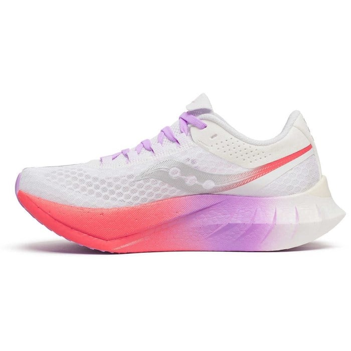 Saucony Endorphin Pro 4 - Womens Road Racing Shoes - White/Crocus