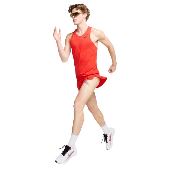 Nike Aeroswift Dri-Fit ADV Mens Running Singlet - Light Crimson/Black