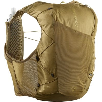 Salomon Active Skin 12 Set Hydration Vest + Flasks - Brilliant Olive/Willow