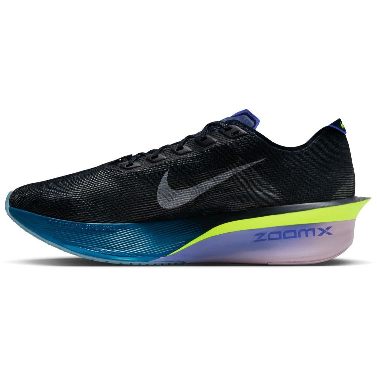 Nike ZoomX Vaporfly 4 - Mens Racing Shoes - Obsidian/White/Persian Violet