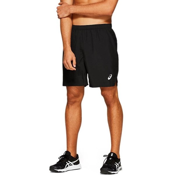 Asics Silver 7 Inch Mens Running Shorts - Black