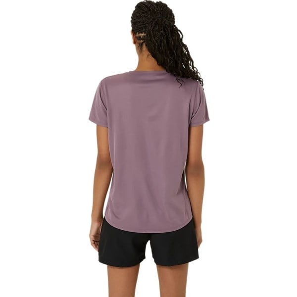 Asics Silver Womens Short Sleeve Running T-Shirt - Dusty Mauve