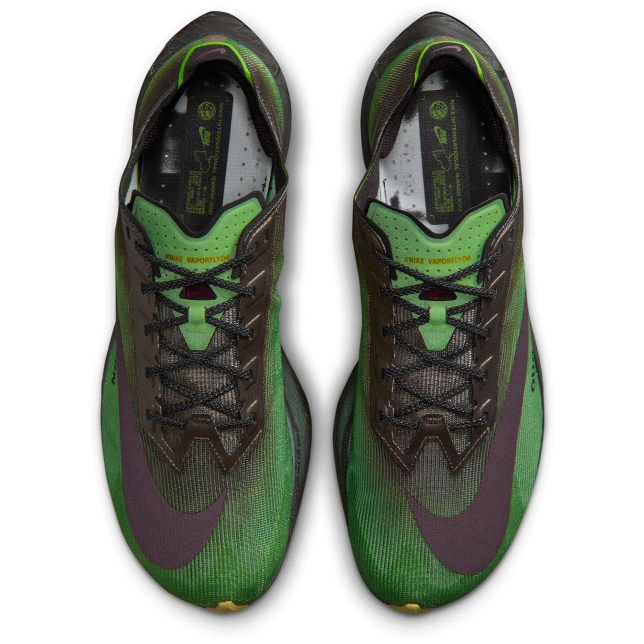 Nike ZoomX Vaporfly 4 - Our Pace Our Vib(e)bration - Mens Racing Shoes - Chlorophyll/Burgundy