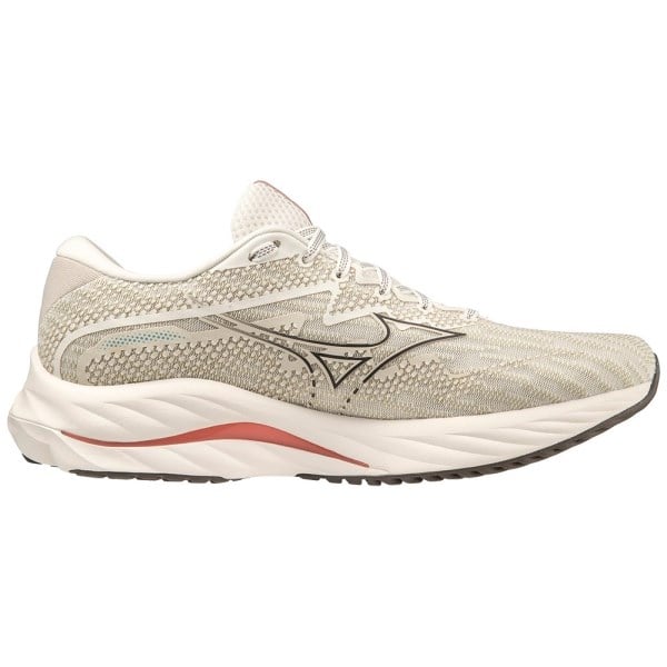 Mizuno Wave Rider 27 - Mens Running Shoes - Snow White/Granite Grey/ Adriatic Blue
