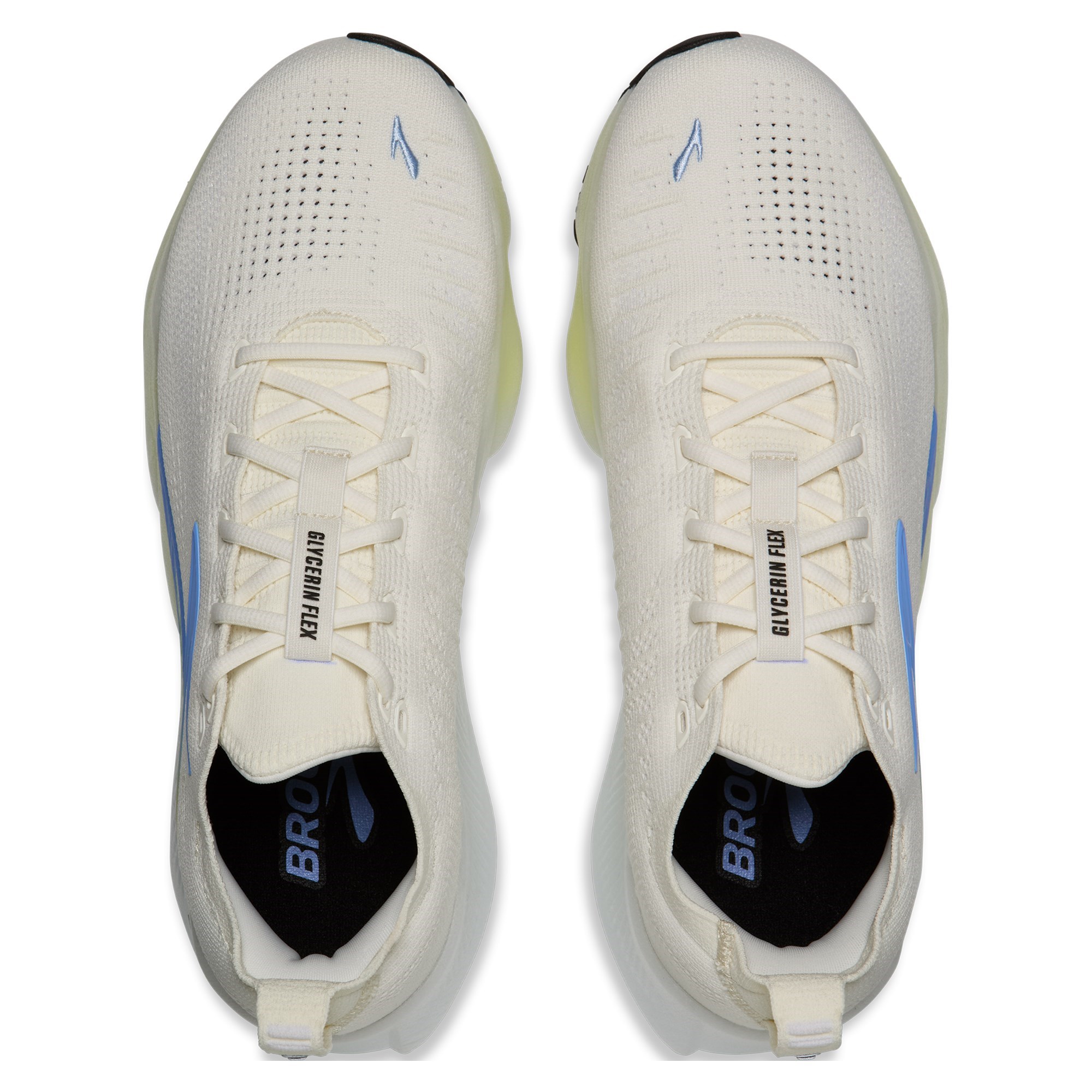 Brooks Glycerin Flex - Mens Running Shoes - White/Cyber Yellow/Nightlife - image 4