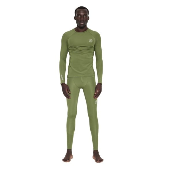 Skins Series-2 Mens Compression Long Tights - Khaki