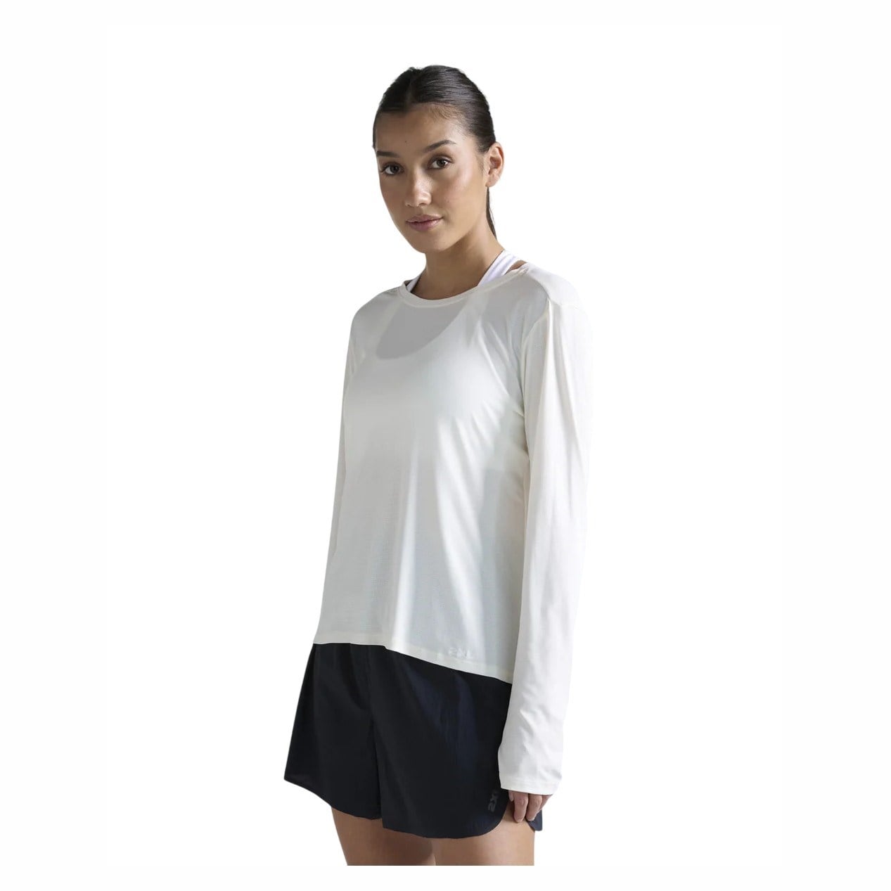 2XU Aero Trail Womens Long Sleeve Top - Chalk/White Reflective - image 2