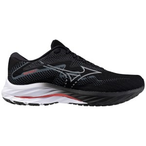 Mizuno Wave Rider 27 - Mens Running Shoes - Black/Nickel/Cayenne