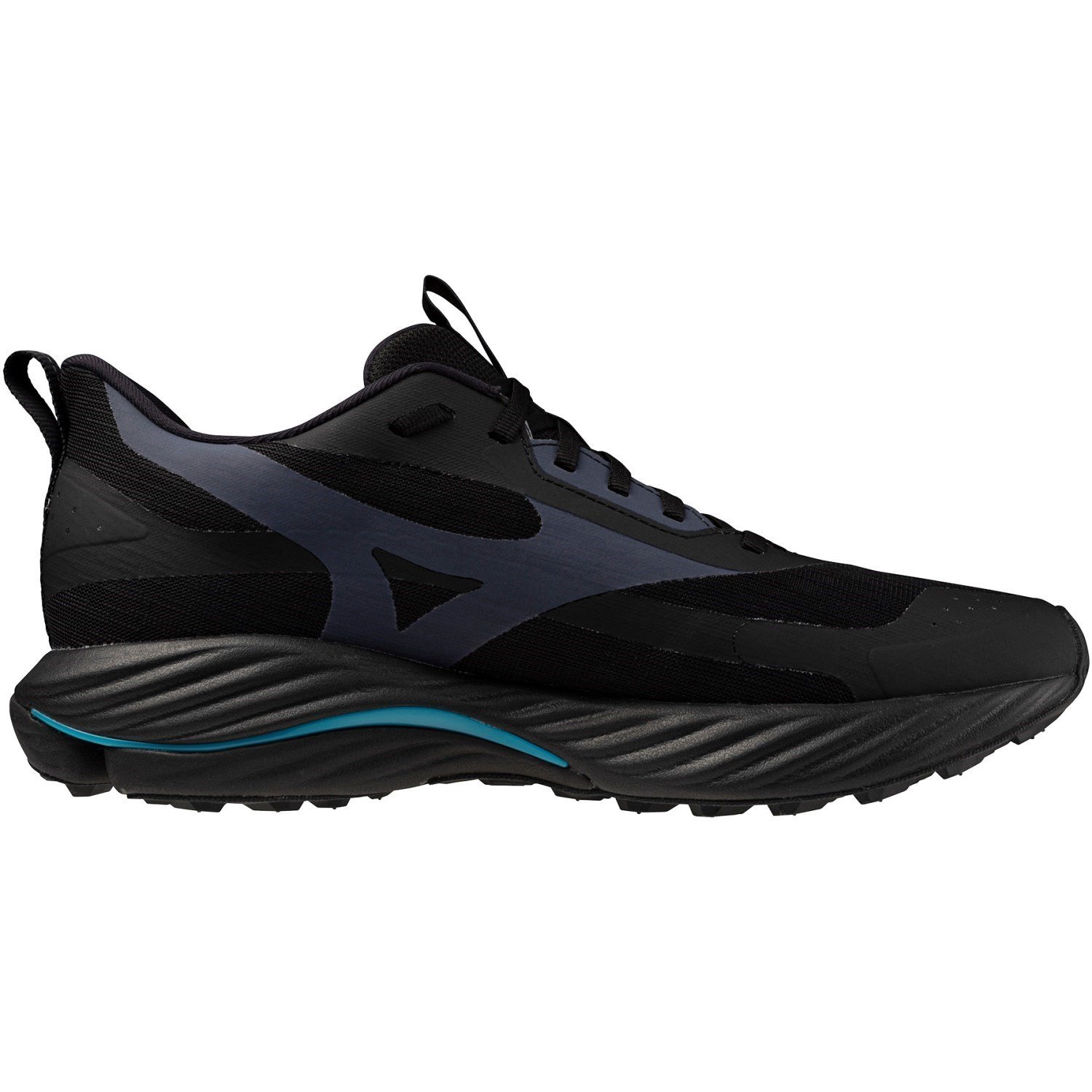 Mizuno Wave Rider GTX 3 - Mens Trail Running Shoes - Black Sand/Odyssey Grey/Capri Breeze