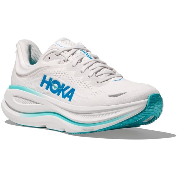 Hoka Bondi 9 - Mens Running Shoes - White/Hoka Blue