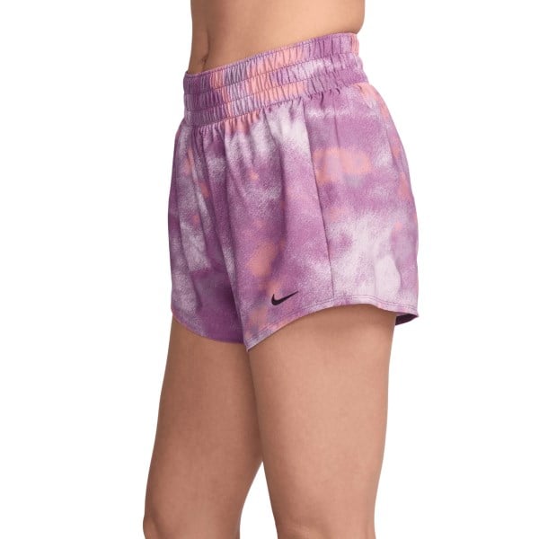Nike One Dri-Fit Womens High-Waisted 3 Inch Brief-Lined Running Shorts - Hot Fuchsia/Black