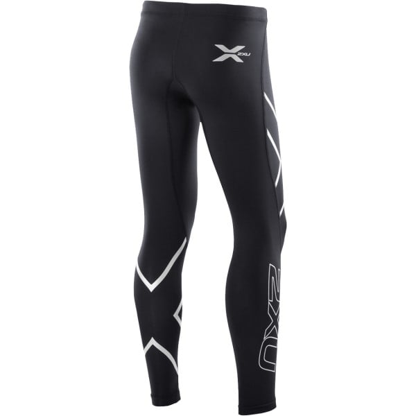 2XU Kids Boys Compression Long Tights - Black/Silver