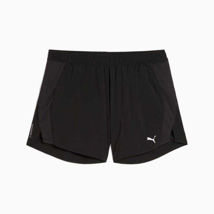 Puma Velocity 5 Inch Womens Running Shorts - Black/Wild Berry