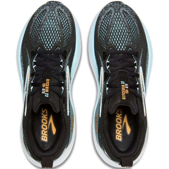 Brooks Glycerin GTS 22 - Mens Running Shoes - Black/Atomizer/Orange