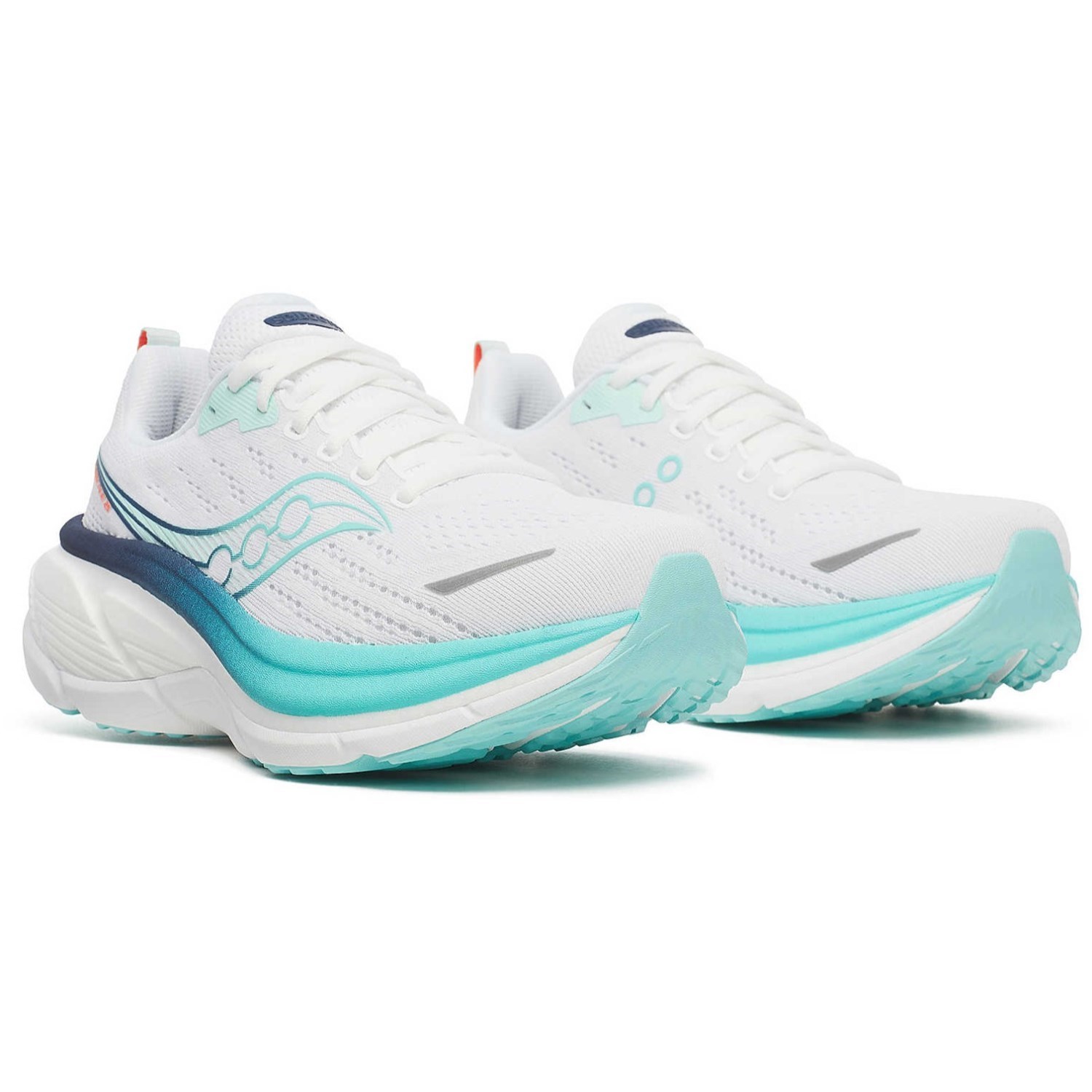 Saucony Hurricane 25 - Womens Running Shoes - White/Navy