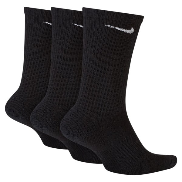 Nike Everyday Plus Cushioned Training Crew Socks - 3 Pairs - Black/White