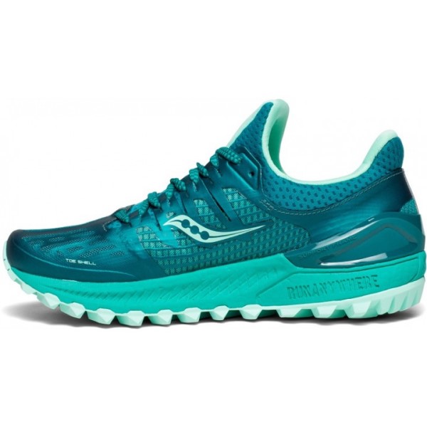 Saucony Xodus ISO 3 - Womens Trail Running Shoes - Green/Aqua