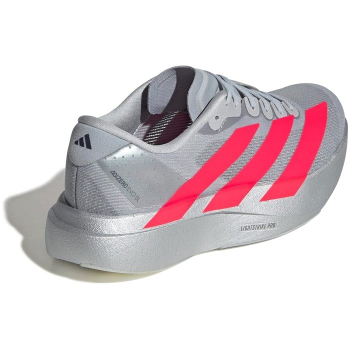 adidas Adizero Evo SL - Womens Running Shoes - Silver Metallic/Lucid Red/Iron Metallic