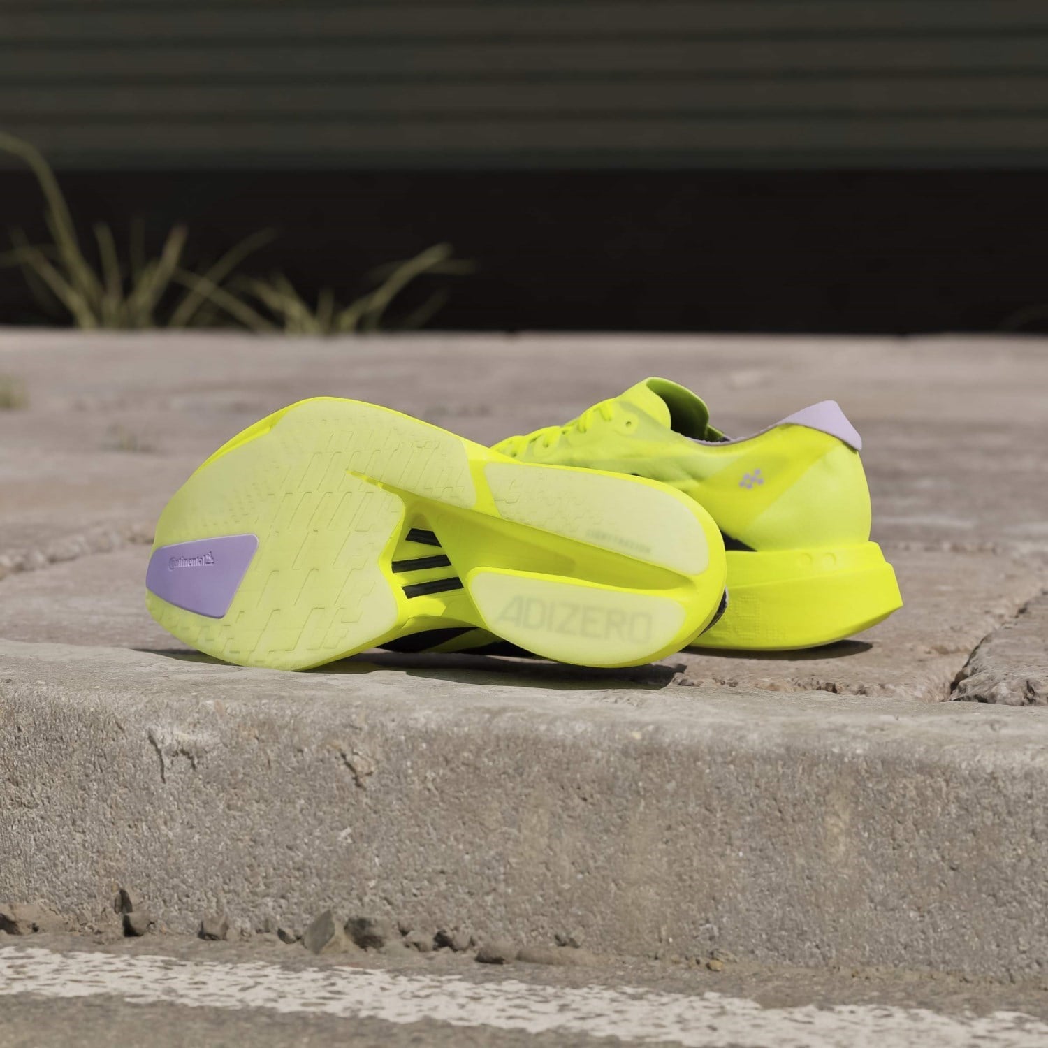 adidas Adizero Adios Pro 4 - Womens Racing Shoes - Solar Yellow/Aurora Plum/Powder Plum