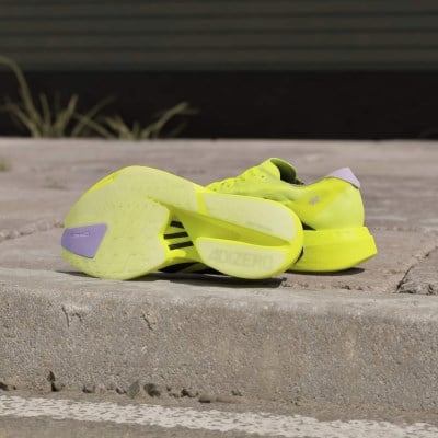 adidas Adizero Adios Pro 4 - Womens Racing Shoes - Solar Yellow/Aurora Plum/Powder Plum