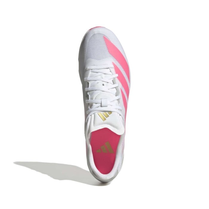 adidas Adizero DistanceStar - Unisex Track and Field Spikes - Cloud White/Solar Turbo/Gold Metallic - image 3
