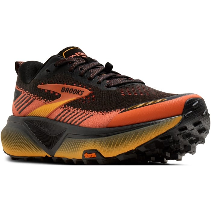 Brooks Cascadia 20 - Mens Trail Running Shoes - Black/Tigerlily/Orange - image 2