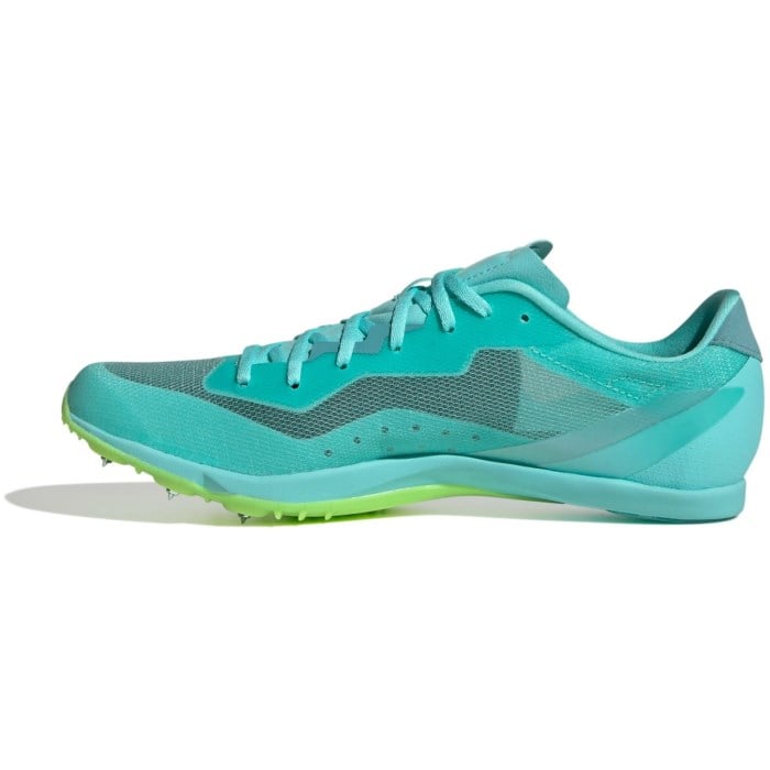 Adidas Adizero DistanceStar - Unisex Track and Field Spikes - Flash Aqua/Cloud White/Lucid Lemon
