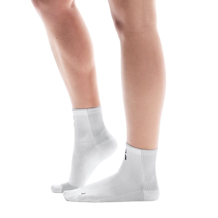On Performance Run Unisex Mid Socks - White/Glacier