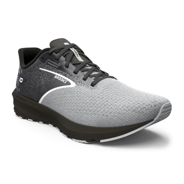 Brooks Launch 10 - Mens Running Shoes - Black/Blackened Pearl/White