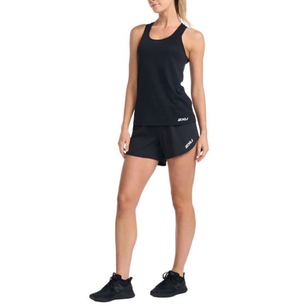 2XU Aspire Womens Running Singlet - Black/White