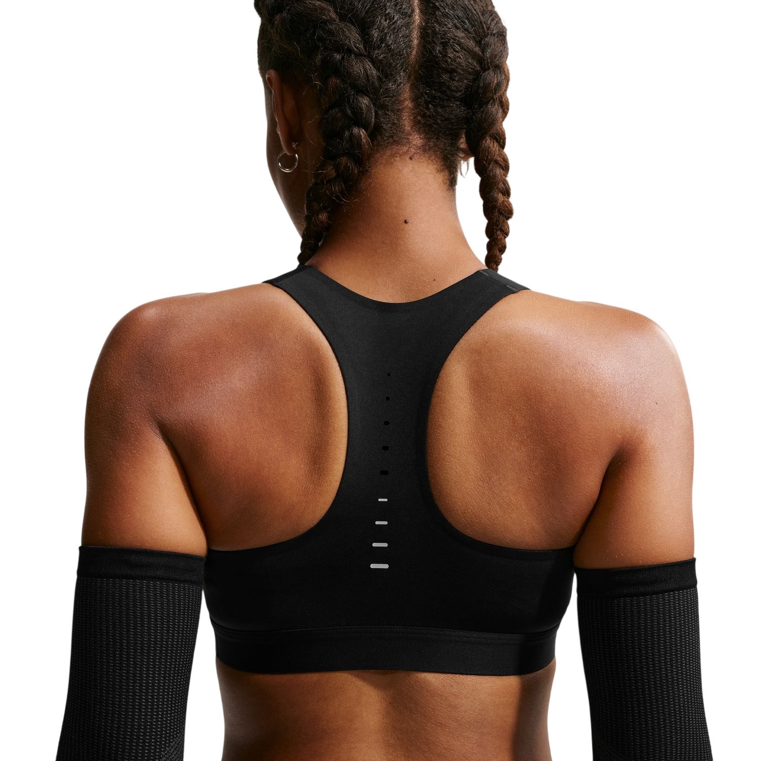 Nike Swift Womens High-Support Lightly Lined Sports Bra - Black/Reflective Silver