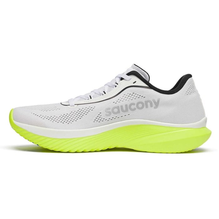 Saucony Kinvara 15 - Mens Running Shoes - White/Citron