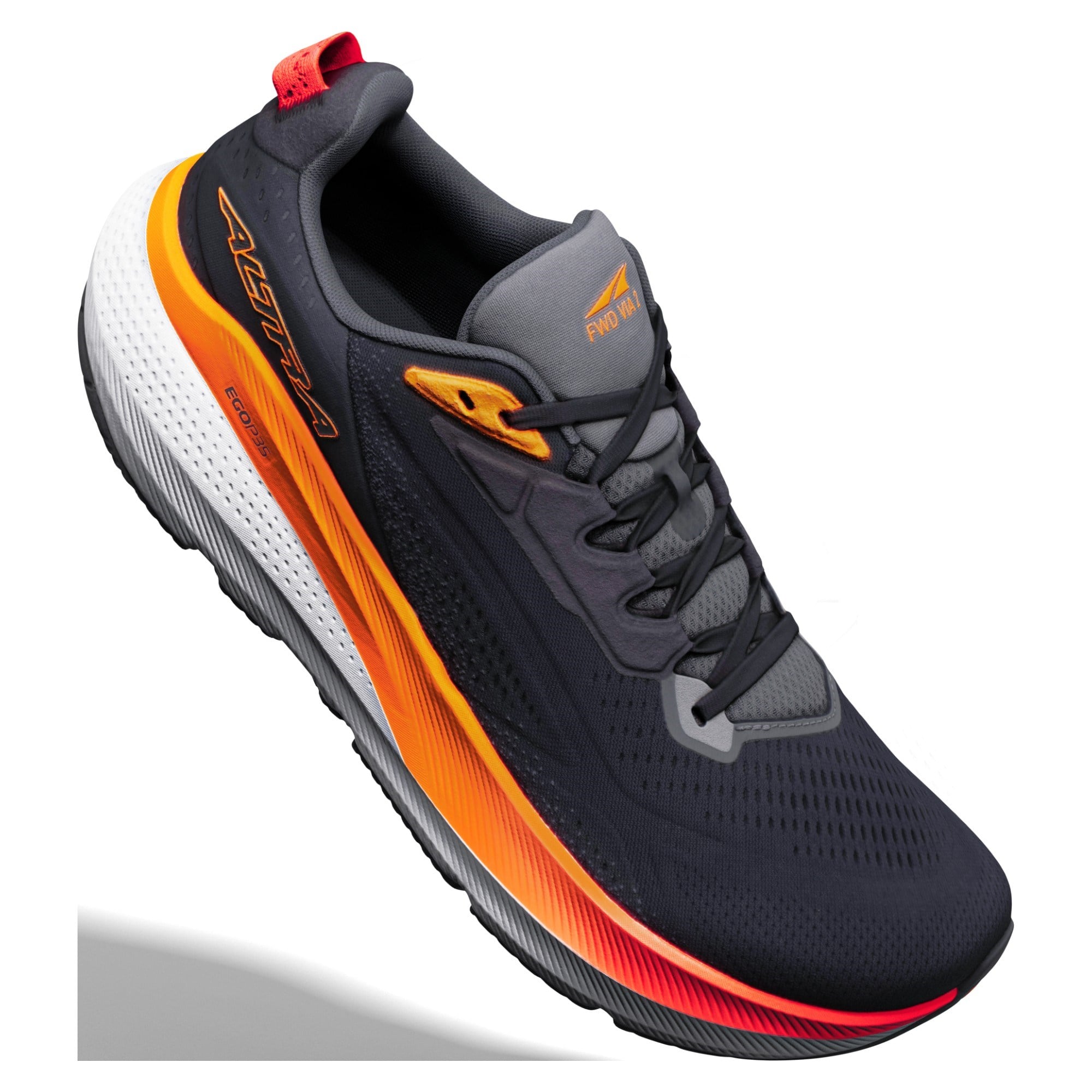 Altra FWD Via 2 - Mens Running Shoes - Black/Orange Pop/Fiery Coral - image 6