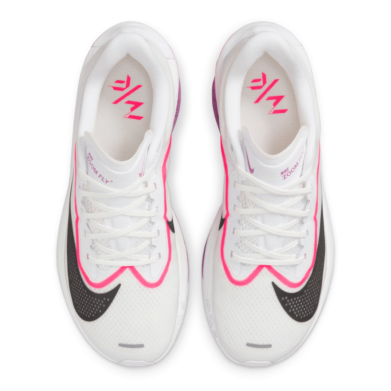Nike Zoom Fly 6 - Mens Running Shoes - White/Black/Vivid Grape/Hyper Pink