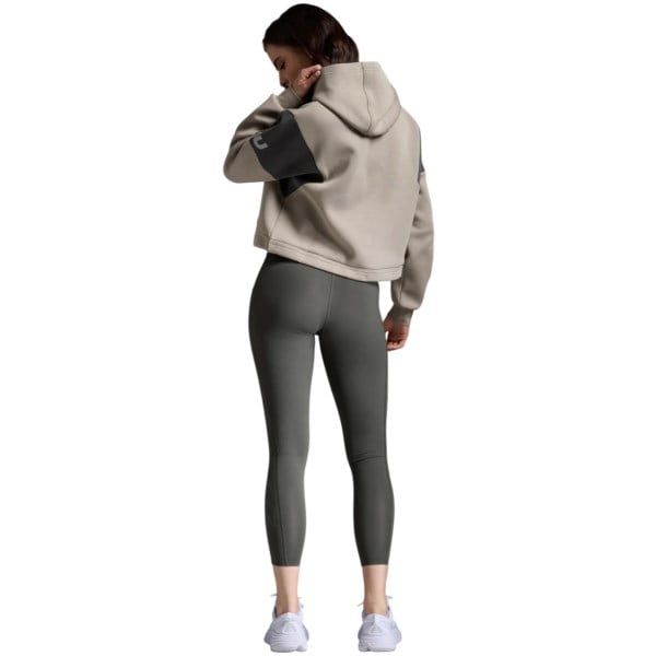 2XU Womens Form Spliced Crop Hoodie - Carbon/Green Mist