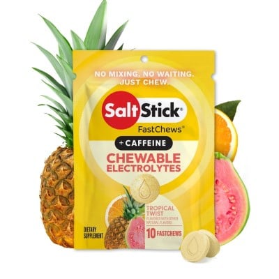 SaltStick FastChews - 10 Count Packet - Tropical Twist + Caffeine