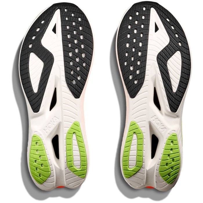 Hoka Mach X 3 - Mens Running Shoes - White/Neon Tangerine