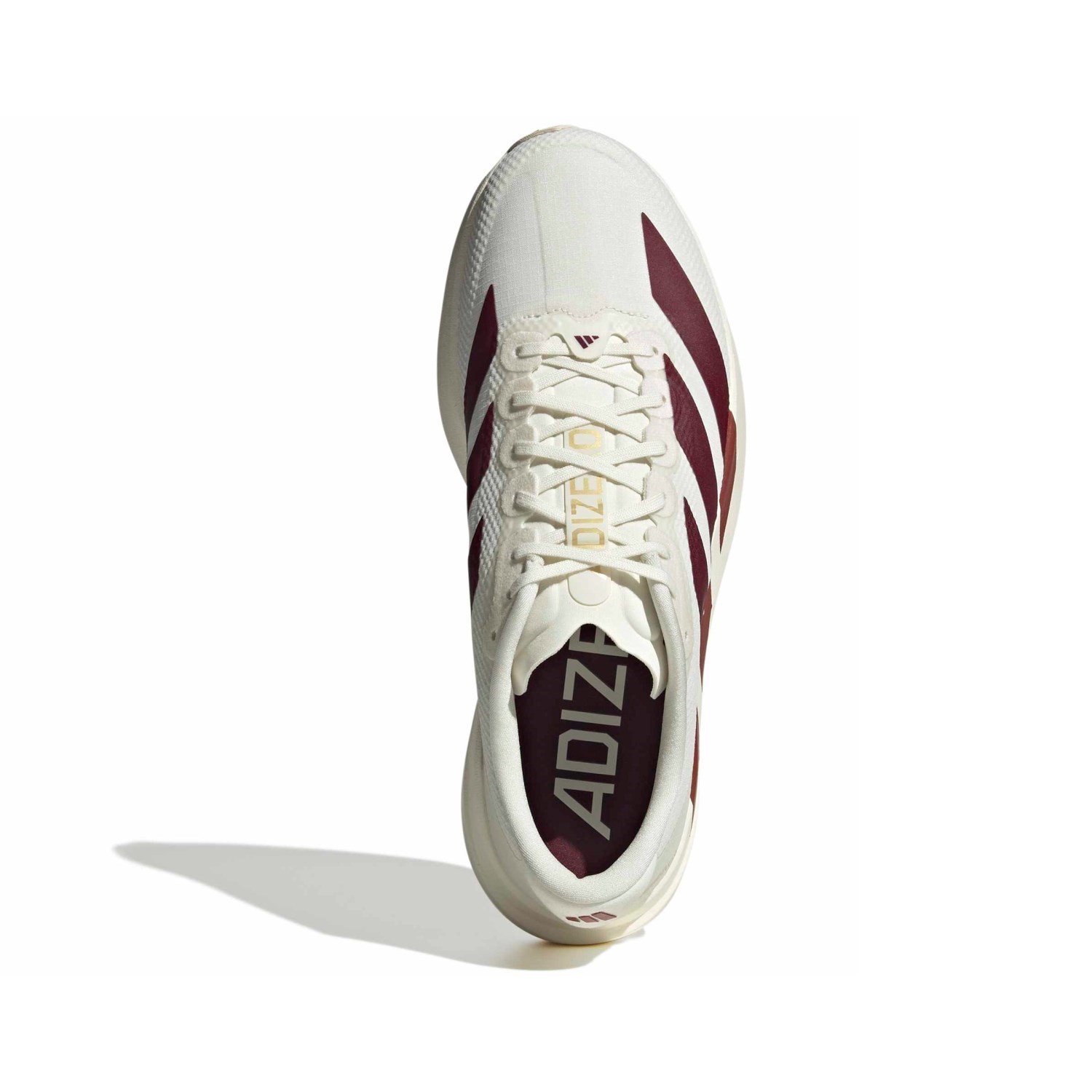 adidas Adizero Evo SL Woven - Mens Running Shoes - Off White/Maroon/Mystery Red