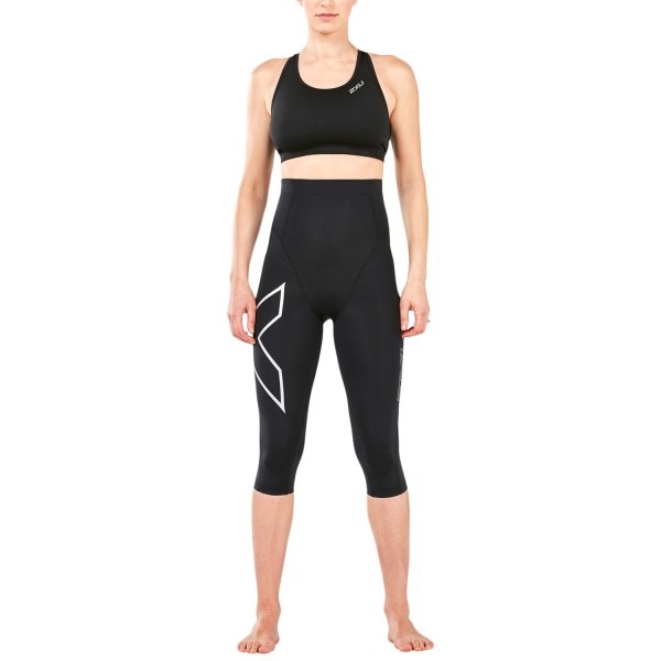 2XU Postnatal Active 3/4 Tights - Black/Silver