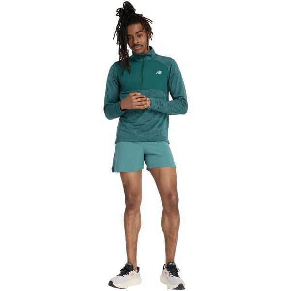 New Balance Mens Athletics Heat Grid 1/2 Zip - New Spruce
