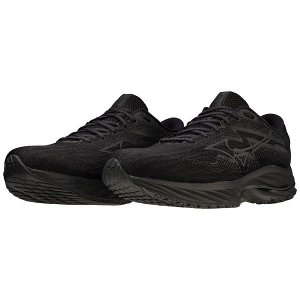 Mizuno Wave Rider 27 - Mens Running Shoes - Black/Ebony/Black