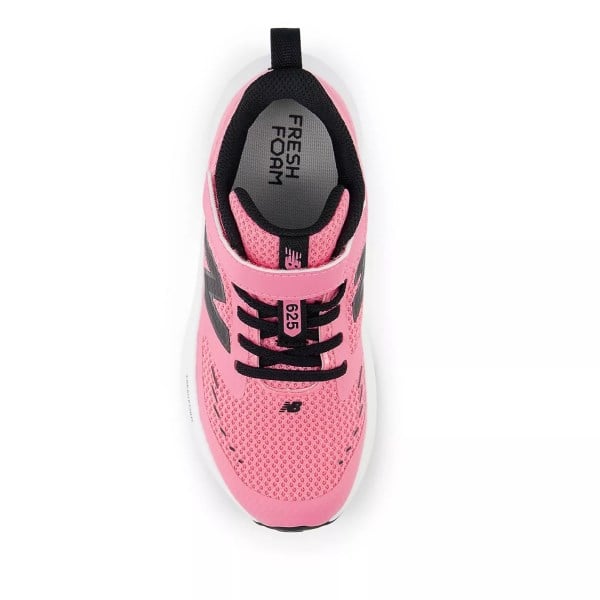 New Balance 625 Bungee Lace with Top Strap - Kids Pre School Running Shoes - Signal Pink/Black