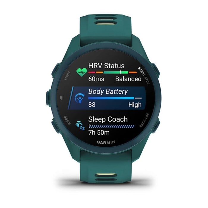 Garmin Forerunner 170 Music GPS Smartwatch - Teal Green/Citron - image 3