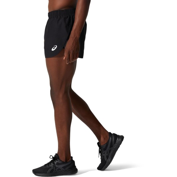 Asics Silver Split 2.5 Inch Mens Running Shorts - Performance Black