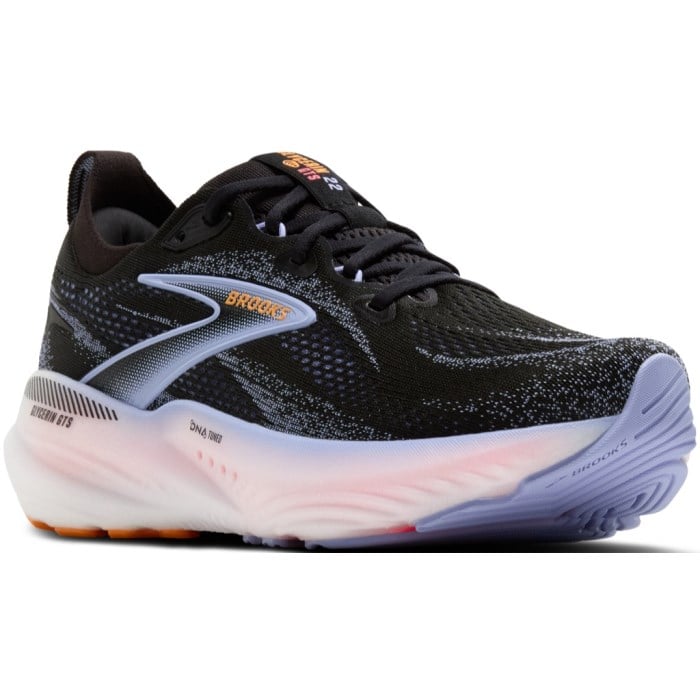 Brooks Glycerin GTS 22 - Womens Running Shoes - Black/Blue Heron/Orange
